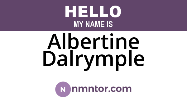 Albertine Dalrymple