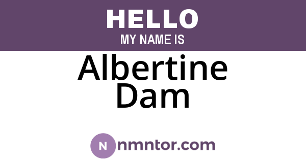 Albertine Dam