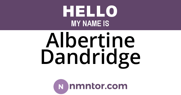 Albertine Dandridge