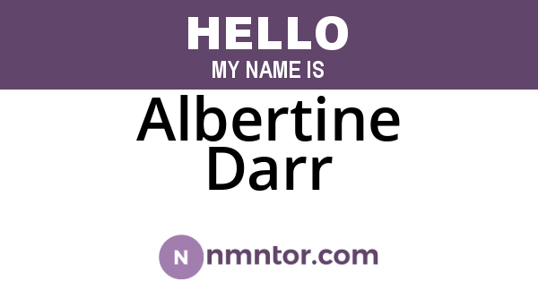 Albertine Darr