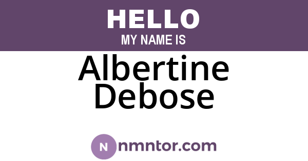 Albertine Debose
