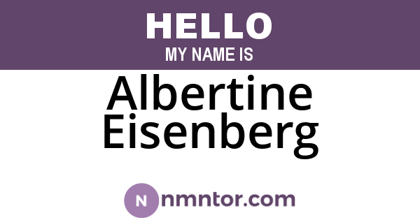 Albertine Eisenberg