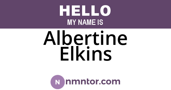 Albertine Elkins