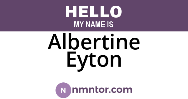 Albertine Eyton