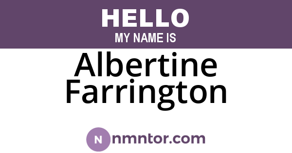 Albertine Farrington