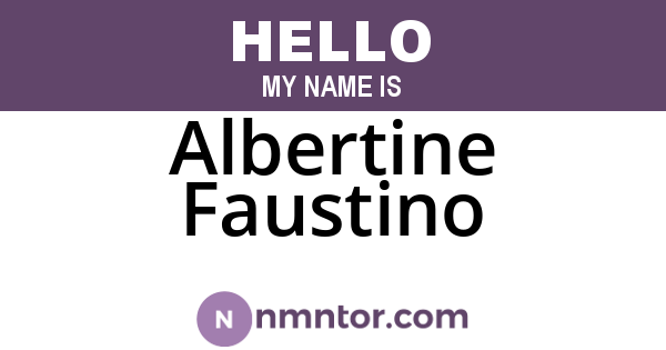 Albertine Faustino