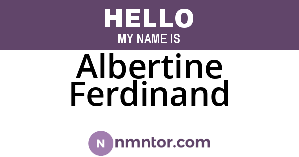 Albertine Ferdinand