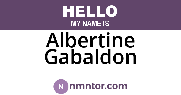 Albertine Gabaldon