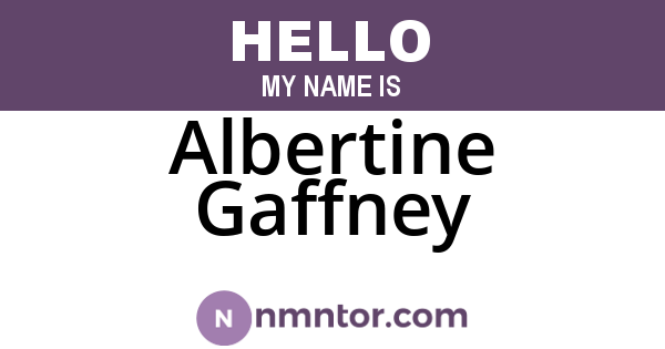 Albertine Gaffney