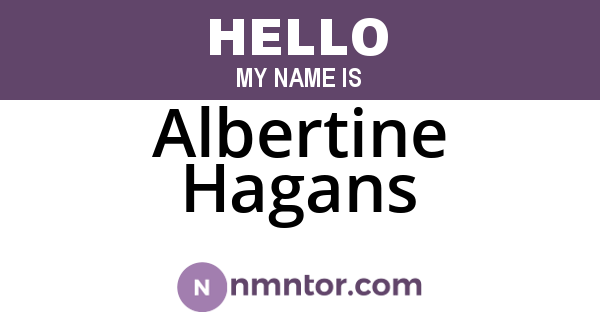 Albertine Hagans