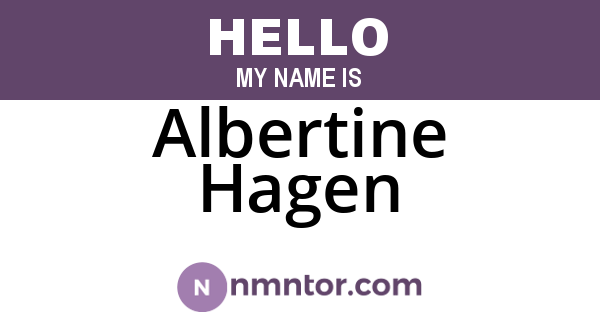 Albertine Hagen