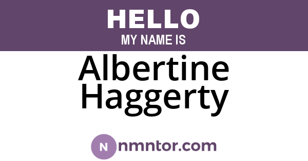 Albertine Haggerty