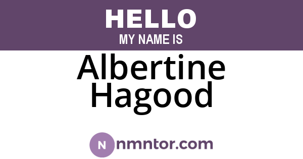 Albertine Hagood