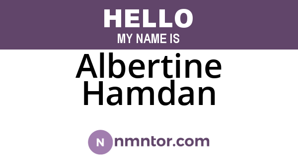 Albertine Hamdan