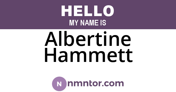 Albertine Hammett