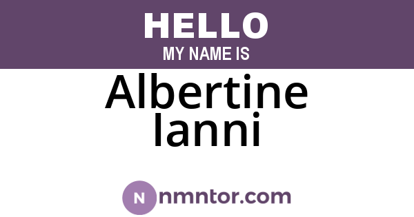 Albertine Ianni