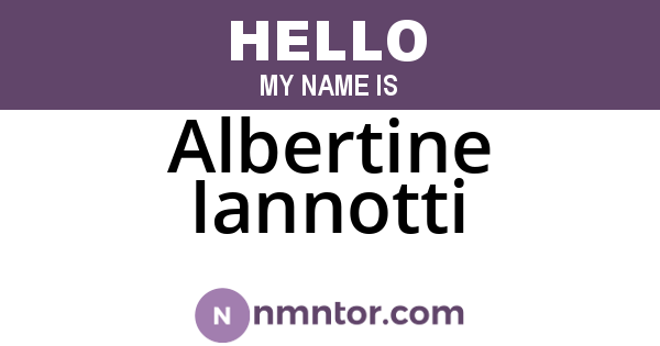 Albertine Iannotti