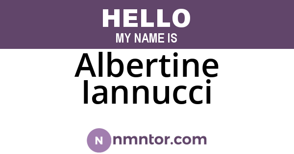 Albertine Iannucci