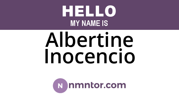 Albertine Inocencio