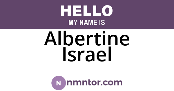 Albertine Israel