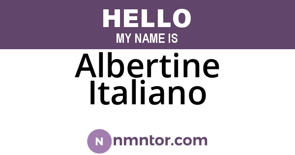 Albertine Italiano
