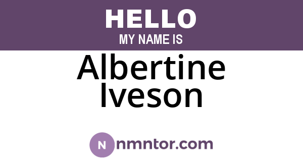 Albertine Iveson