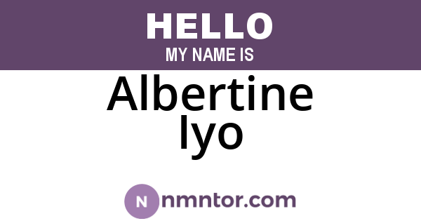 Albertine Iyo