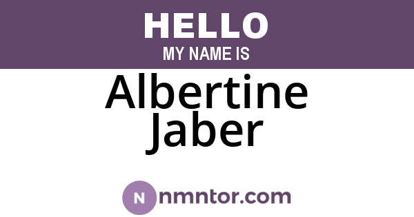 Albertine Jaber