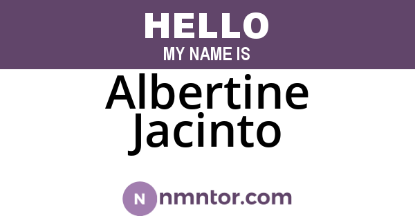 Albertine Jacinto