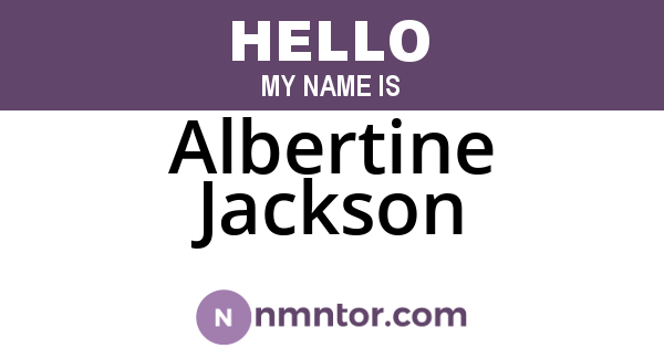 Albertine Jackson