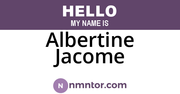 Albertine Jacome