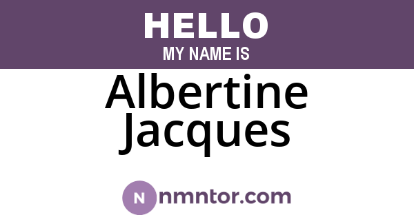 Albertine Jacques