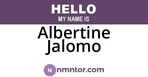 Albertine Jalomo