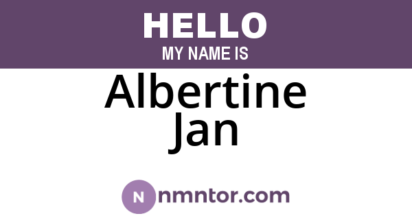 Albertine Jan