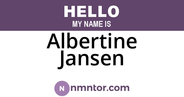 Albertine Jansen