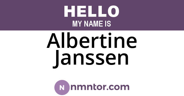 Albertine Janssen