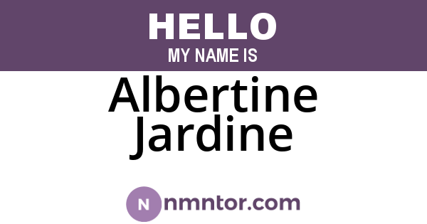 Albertine Jardine