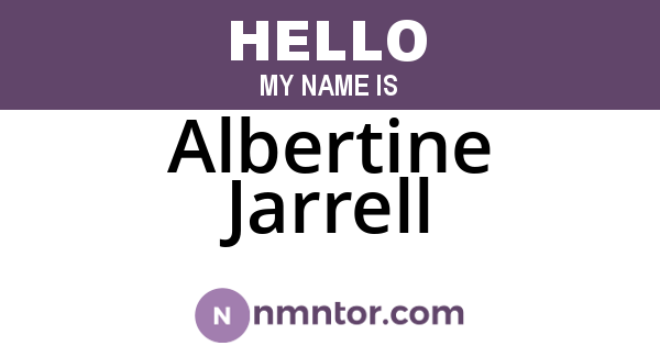 Albertine Jarrell