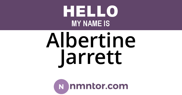 Albertine Jarrett