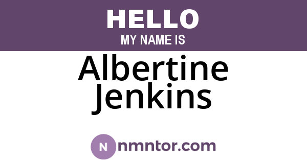 Albertine Jenkins