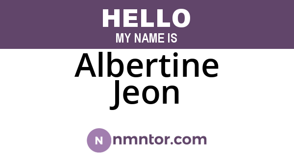 Albertine Jeon