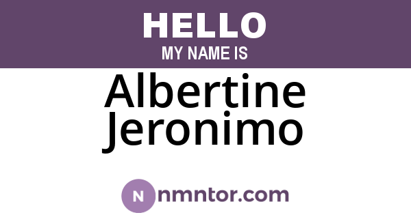 Albertine Jeronimo