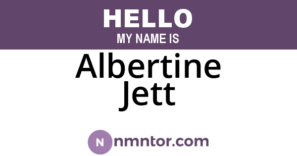 Albertine Jett