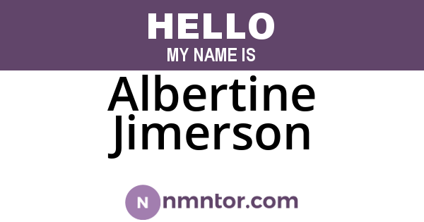 Albertine Jimerson