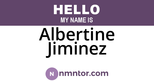 Albertine Jiminez