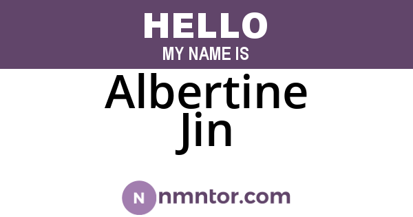 Albertine Jin