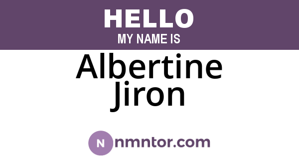 Albertine Jiron