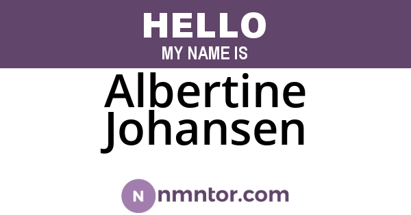 Albertine Johansen