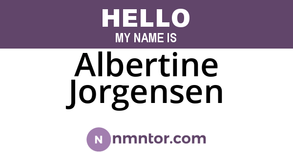 Albertine Jorgensen