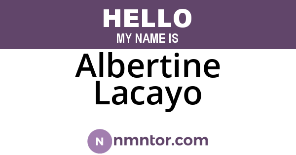 Albertine Lacayo
